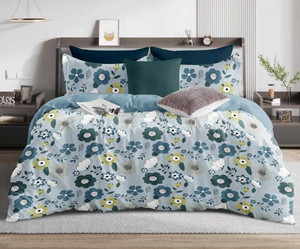 rosealia cotton super king flat 260 tc printed 1 bedsheet with 2 pillow covers