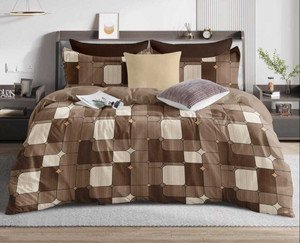 rosealia cotton super king flat 260 tc printed 1 bedsheet with 2 pillow covers