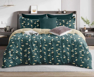rosealia cotton super king flat 260 tc printed 1 bedsheet with 2 pillow covers