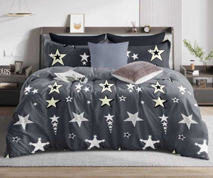 rosealia cotton super king flat 260 tc printed 1 bedsheet with 2 pillow covers multi3