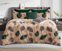 ROSEALIA Cotton Super King Flat 260 TC Printed 1 Bedsheet with 2 Pillow Covers