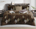 ROSEALIA Cotton Super King Flat 260 TC Printed 1 Bedsheet with 2 Pillow Covers (Multi5)