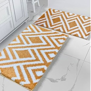roseate egyptian super soft 40x60  50x80 cm microfibre solid 2000 gsm bath mat super absorbent anti skid mats for bathroombedroomkitchendoor matfloor mat blue pack of 2