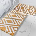Roseate Egyptian Super Soft (40x60 + 50x80 cm) Microfibre Solid 2000 GSM Bath Mat Super Absorbent Anti Skid Mats for Bathroom/Bedroom/Kitchen/Door Mat/Floor Mat (Beige) Pack of 2