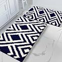 Roseate Egyptian Super Soft (40x60 cm) Microfibre Solid 2000 GSM Bath Mat Super Absorbent Anti Skid Mats for Bathroom/Bedroom/Kitchen/Door Mat/Floor Mat (Grey) Pack of 2