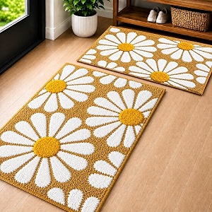 Roseate Flower Anti Skid 40x60 cm Microfiber