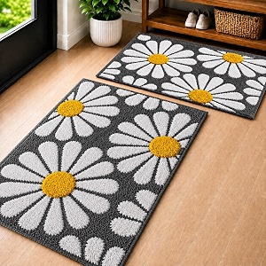 Roseate Flower Anti Skid 50x80 cm Microfiber