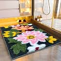 Roseate Nature Super Soft Anti Skid (50x80 cm) Microfiber 2000 GSM Bath Mat Super Absorbent Anti-Skid Door Mats for Home/Bathroom/Bedroom/Kitchen/Floor Mat (Grey) Pack of 1