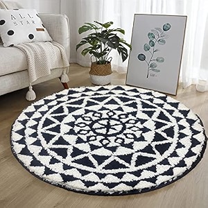 roseate persian rugs designer printed carpets with fringe for living roombedroomkitchenhome dcorfloor matmachine washable a0 90x90 cm