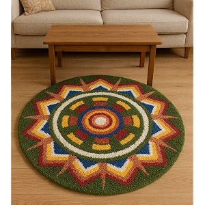 Roseate Rangoli 60x60 cm Super Soft Microfiber