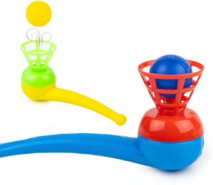 rosefair magic blow pipe set of 2 floating ball creative blowing ball toy party game