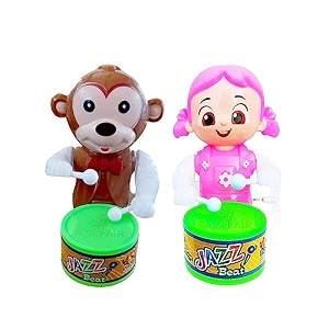 musical drummer dancing sound toy for babies toddler toys for kids chock monk- pink-003