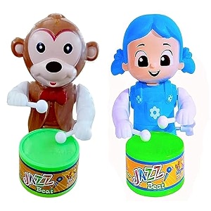 musical drummer dancing sound toy for babies educational toddler toy with action drum baby toys for kids chock monk- blue-003