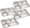 Rosefinch 5in1 Stainless Steel Plates with CompartmentsBhojan
