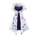 Rosegal Plus Size Women Summer Cottagecore Floral 2PC Sundress