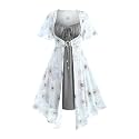 Rosegal Plus Size Women Summer Cottagecore Floral 2PC Sundress