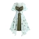 Rosegal Plus Size Women Summer Cottagecore Floral 2PC Sundress