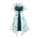 Rosegal Plus Size Women Summer Cottagecore Floral 2PC Sundress