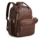 ROSEGIN Premium Vegan Leather Diaper Bag Backpack with Waterproof Changing Pad, Reinforced Zippers & Odor-Free,20 Pockets Pro Organizer, Fits 15.6" Laptop, Stroller Straps, Baby Bag for Mom,Dark Brown