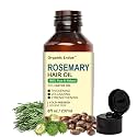 Rosemary Hair Oil for Hair, Scalp, and Body 237ml Bottle | 100% Natural Blend of Rosemary Oil and Castor Oil for Hair Growth, Scalp Health, and Skin Nourishment