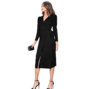rosery paris Dress for Women Belted Wrap