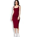 rosery paris Square Neck Sleeveless Black Bodycon
