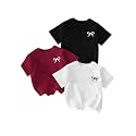 RoseSeek Girl's Graphic Tees Crewneck Summer T Shirt Tops Cute Clothes