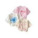 RoseSeek Girl's Graphic Tees Crewneck Summer T Shirt Tops Cute Clothes