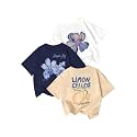 RoseSeek Girl's Graphic Tees Crewneck Summer T Shirt Tops Cute Clothes