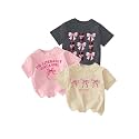 RoseSeek Girl's Graphic Tees Crewneck Summer T Shirt Tops Cute Clothes