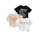 RoseSeek Girl's Graphic Tees Crewneck Summer T Shirt Tops Cute Clothes