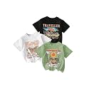 RoseSeek Girl's Shirts 3 Packs Graphic Tees Short Sleeve T Shirt