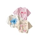 RoseSeek Girl's Shirts 3 Packs Graphic Tees Short Sleeve T Shirt