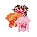 RoseSeek Girl's Shirts 3 Packs Graphic Tees Short Sleeve T Shirt