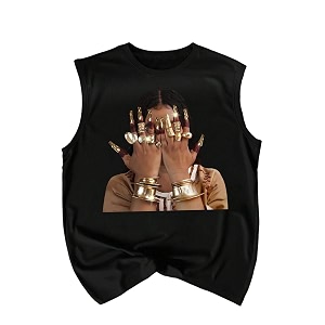 RoseSeek Summer Retro Graphic Tank Top Hippop