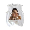 RoseSeek Summer Retro Graphic Tank Top Hippop