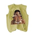 RoseSeek Summer Retro Graphic Tank Top Hippop