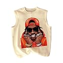 RoseSeek Summer Retro Graphic Tank Top Hippop