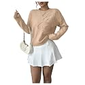 RoseSeek Women's 3D Floral Appliques Sweaters Long Sleeve Knit Tops