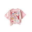 RoseSeek Women39s Striped Cartoon Print T Shirts