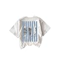 RoseSeek Women39s Striped Fish Graphic Tees Crew
