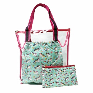 3-in-1 waterproof kids swim bag  wet amp dry compartment pool tote with zip pouch for boys amp girls  school beach amp travel