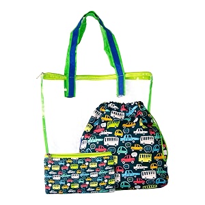 3-in-1 waterproof kids swim bag  wet amp dry compartment pool tote with zip pouch for boys amp girls  school beach amp travel
