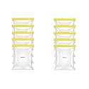 Roseworld Ziplock Pouch Veg Yellow Bag, Zip lock Bag For Storage, Freezer RE-USABLE Zipper Bags, Ziplock Plastic Bags For Fridge Food Storage, Ziplock bags Medium Size 9"X10" (Pack Of 10)
