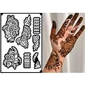 Rosh Fashion Mehndi Stencil Design Sheet – Arabic Floral Henna Tattoo Reusable Template