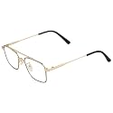 Roshfort Kids Rectangular small Transparent antiglare computer Eyeglasses (9-14 Years kids boys and girls)