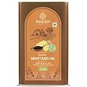 ROSIER Stone Pressed Black Mustard Oil (5 Litre) | Traditional Stone Pressed Single Filtered Cooking Oil | Kolhu/Kacchi Ghani/Chekku | Pure, Natural and Healthy Mustard Oil 5 Litre