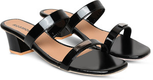 rosmok women heels sandal black  8