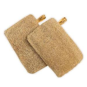 ross natural sun-dried loofah organic exfoliating bath sponge amp body scrubber for men amp women deep cleansing luffa for shower skincare amp body care eco-friendly amp biodegradable pack of 2