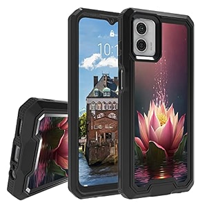 rossy case for motorola moto g 5g 2023 for moto g 5g 2023 phone case with lotus flower pattern dual layer hybrid heavy duty shockproof protection cover case for motorola moto g 5g 2023